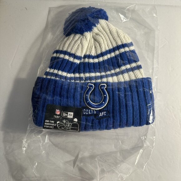 Indianapolis Colts New Era Winter Knit Hat Beanie Fleece Lined One Size NWT - Picture 3 of 9